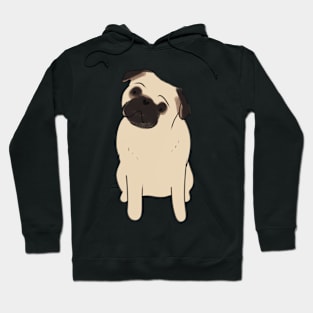 Cute Pug sitting Hoodie